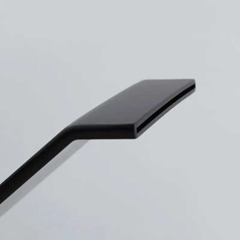 Matte Black Widespread Waterfall Bathroom Tap with Double Square Handles -Bathlova