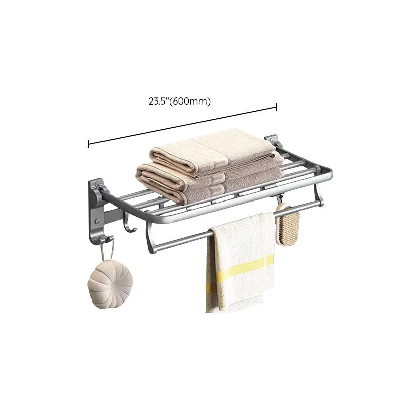 Matte Gray Bathroom Accessory Set Bath Shelf/Towel Bar & Paper Holder Included -Bathlova