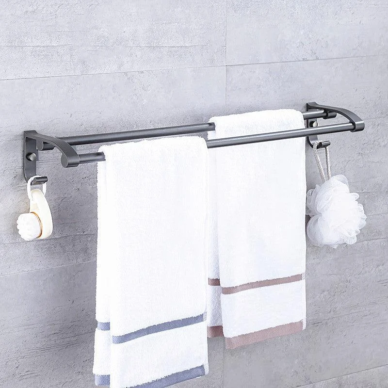 Matte Gray Bathroom Accessory Set Bath Shelf/Towel Bar & Paper Holder Included -Bathlova