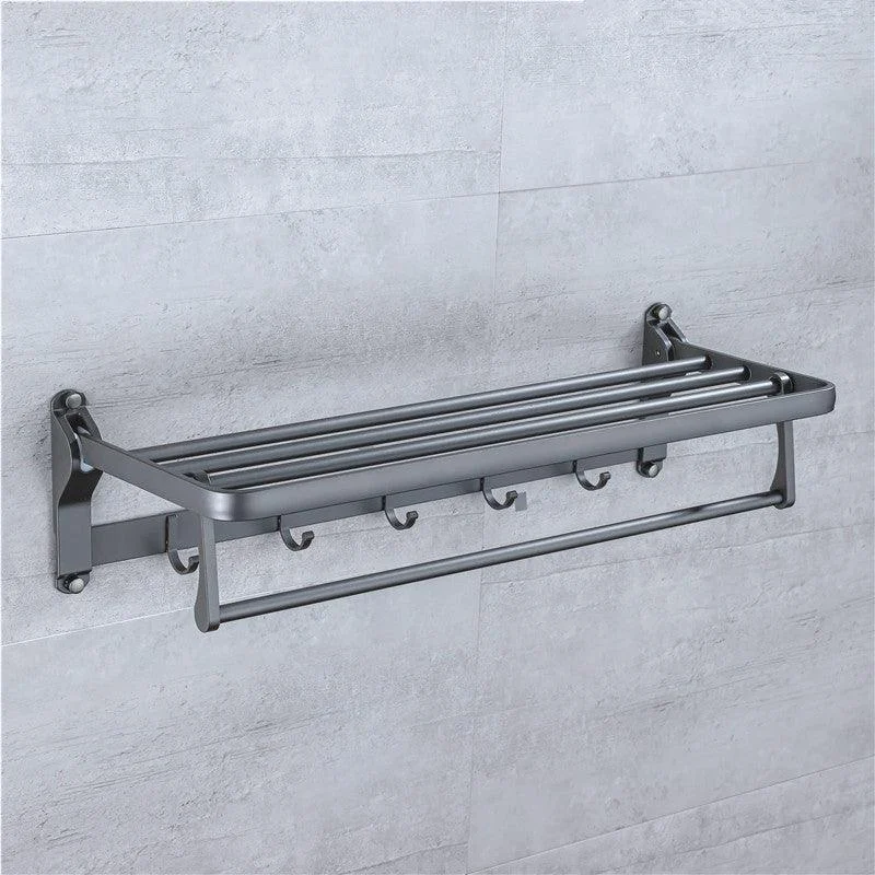 Matte Gray Bathroom Accessory Set Bath Shelf/Towel Bar & Paper Holder Included -Bathlova