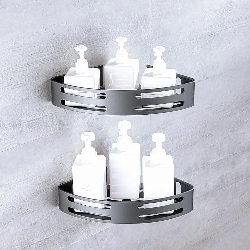 Matte Gray Bathroom Accessory Set Bath Shelf/Towel Bar & Paper Holder Included -Bathlova