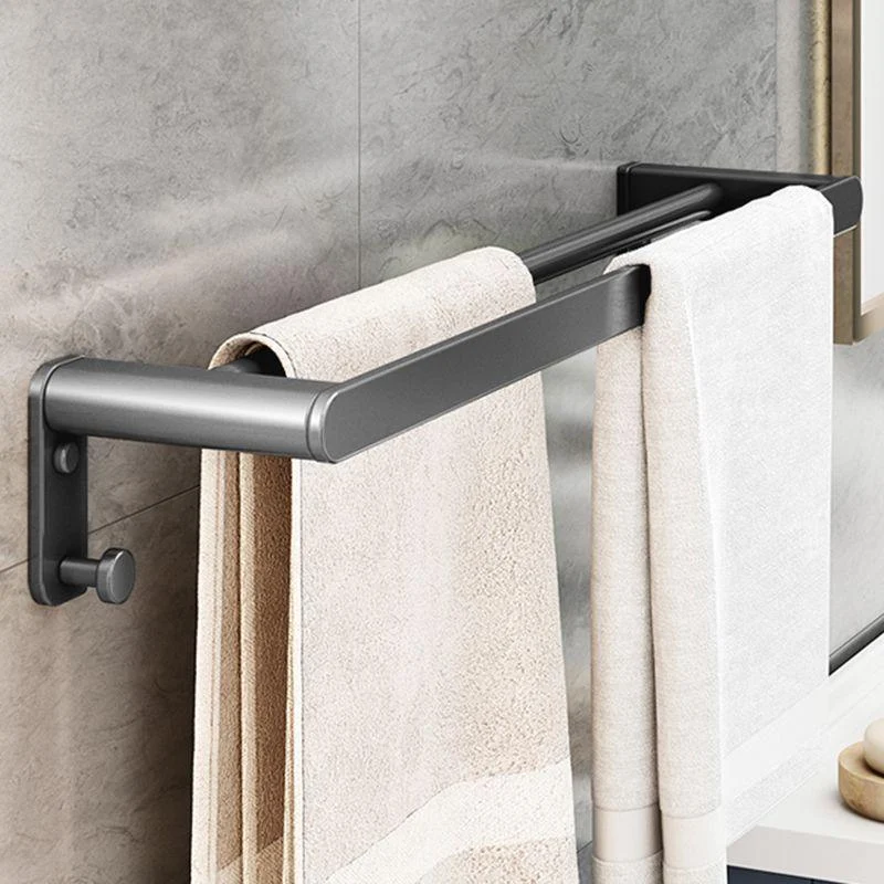 Matte Gray Bathroom Hardware Set Modern Bathroom Accessory Kit -Bathlova