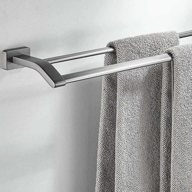 Matte Gray Bathroom Set Metal Bathroom Accessories Hardware Set -Bathlova