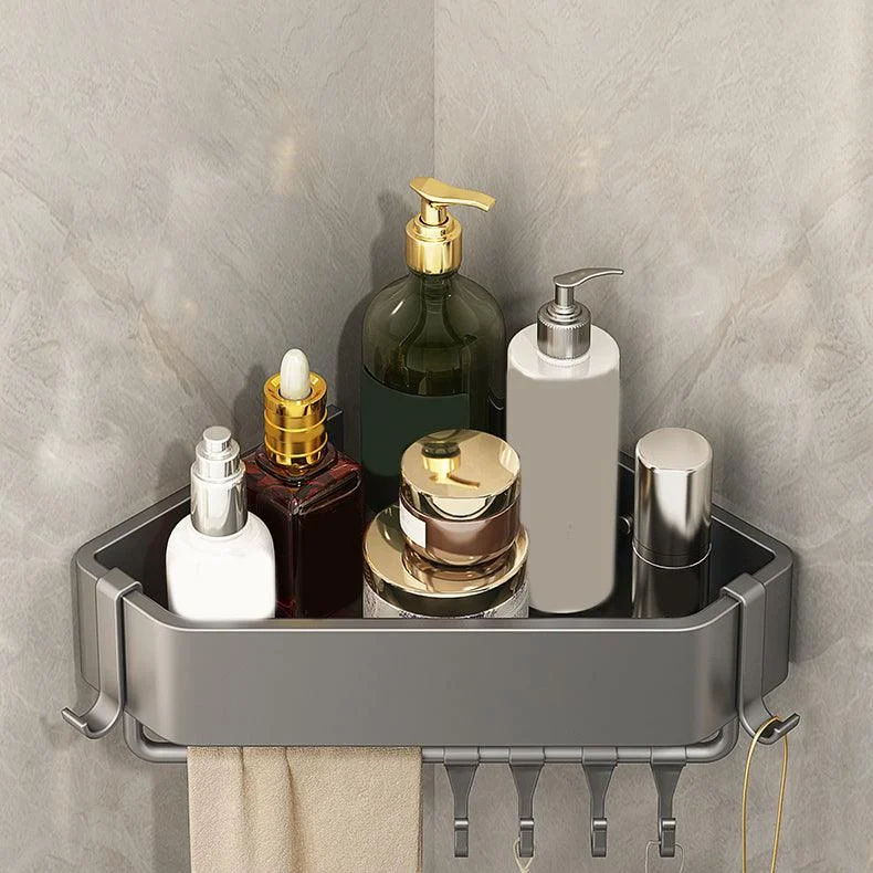 Matte Grey Bathroom Accessory Set Modern 3 - Piece Bath Shelf -Bathlova