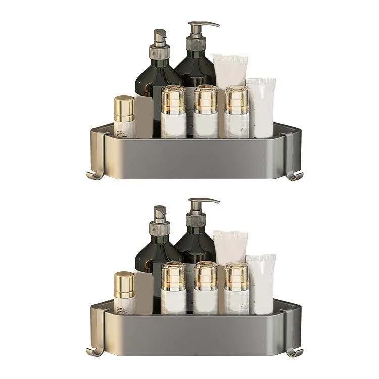 Matte Grey Bathroom Accessory Set Modern 3 - Piece Bath Shelf -Bathlova