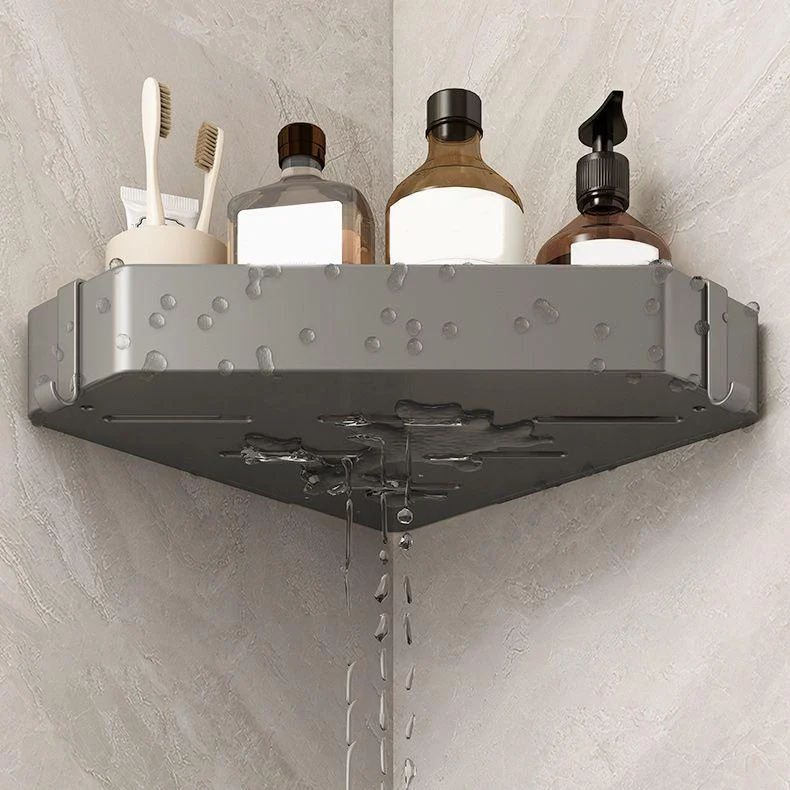 Matte Grey Bathroom Accessory Set Modern 3 - Piece Bath Shelf -Bathlova