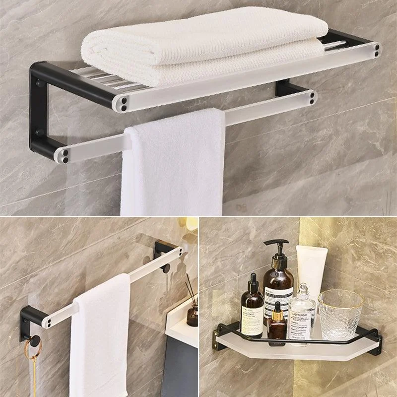 Metal and Acrylic Bathroom Accessory as Individual or as a Set in Black -Bathlova