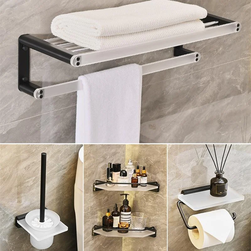 Metal and Acrylic Bathroom Accessory as Individual or as a Set in Black -Bathlova