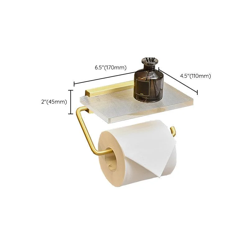 Metal and Acrylic Bathroom Accessory as Individual or as a Set in Gold -Bathlova