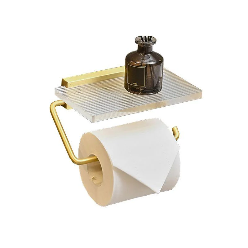 Metal and Acrylic Bathroom Accessory as Individual or as a Set in Gold -Bathlova