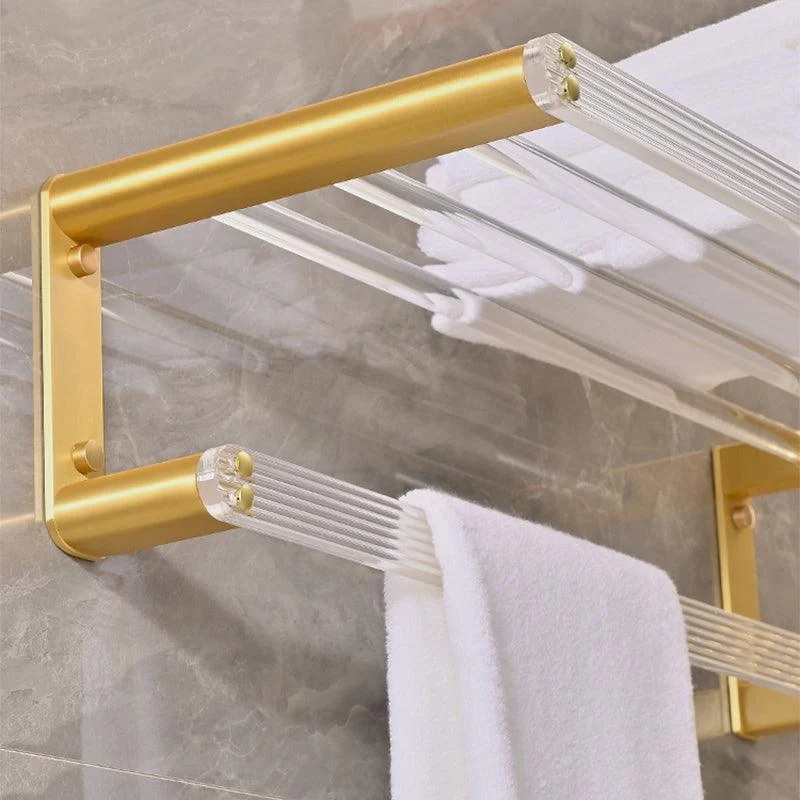 Metal and Acrylic Bathroom Accessory as Individual or as a Set in Gold -Bathlova