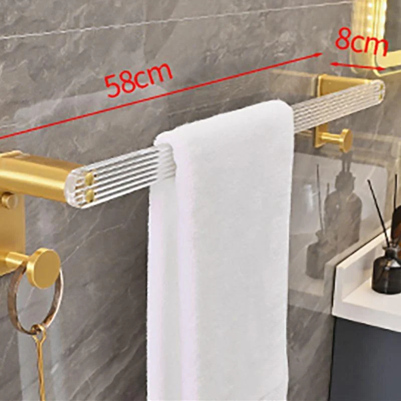 Metal and Acrylic Bathroom Accessory as Individual or as a Set in Gold -Bathlova