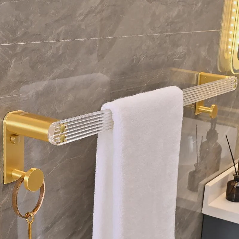 Metal and Acrylic Bathroom Accessory as Individual or as a Set in Gold -Bathlova