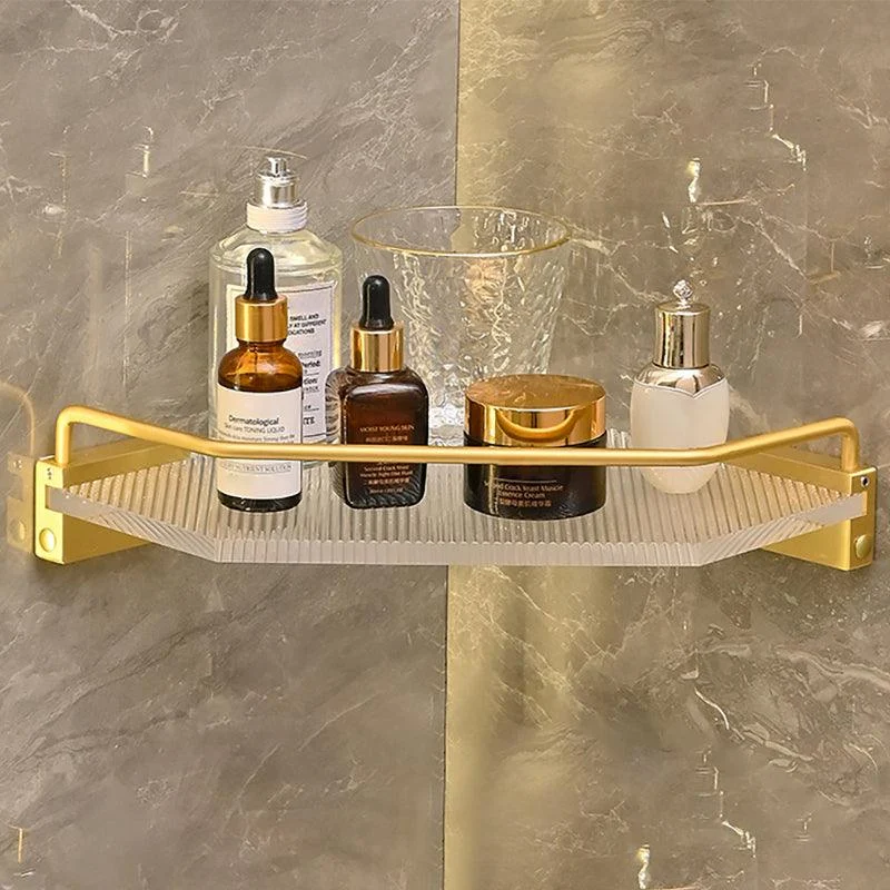 Metal and Acrylic Bathroom Accessory as Individual or as a Set in Gold -Bathlova