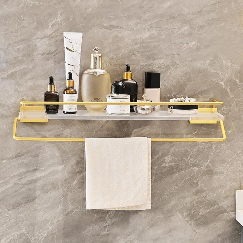 Metal and Acrylic Bathroom Accessory as Individual or as a Set in Gold -Bathlova