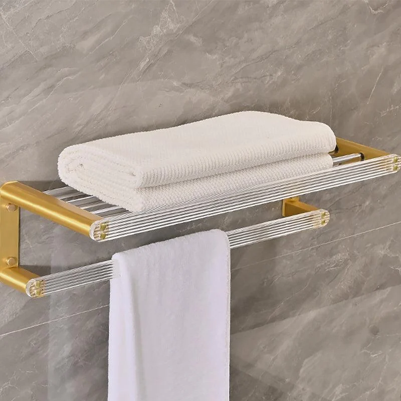 Metal and Acrylic Bathroom Accessory as Individual or as a Set in Gold -Bathlova