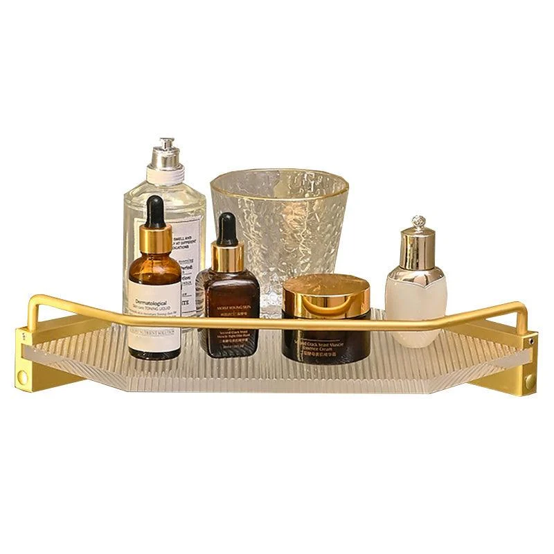 Metal and Acrylic Bathroom Accessory as Individual or as a Set in Gold -Bathlova