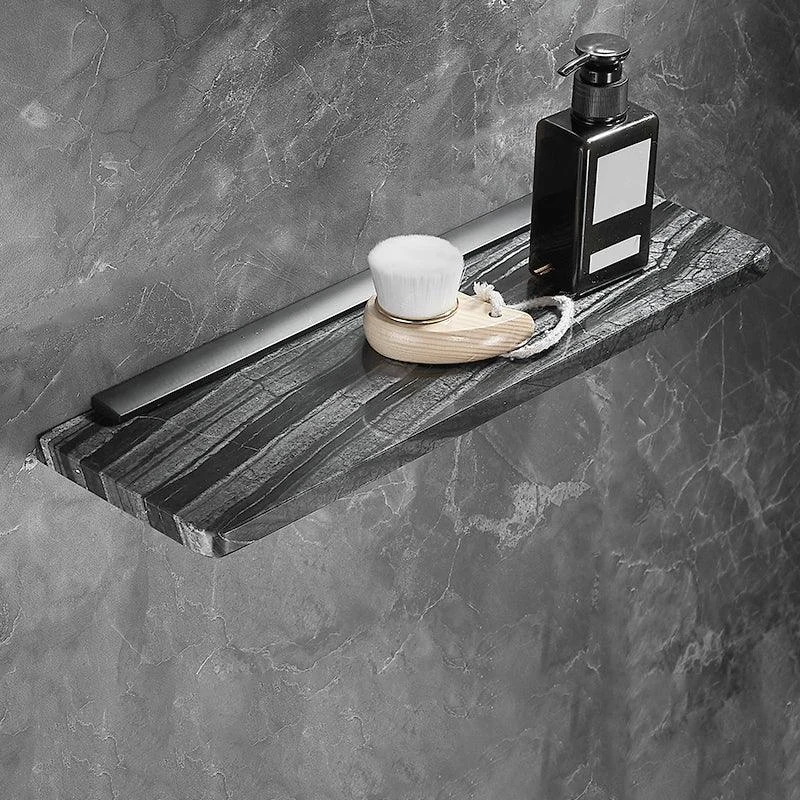 Metal and Marble Bathroom Accessory as Individual or as a Set in Black -Bathlova