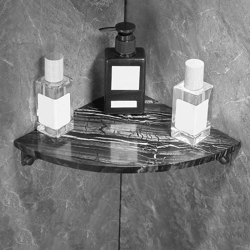 Metal and Marble Bathroom Accessory as Individual or as a Set in Black -Bathlova