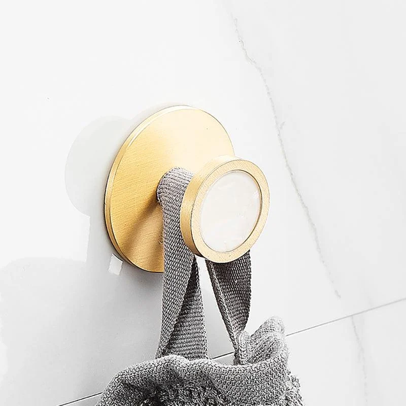 Metal and Marble Bathroom Accessory as Individual or as a Set in Gold -Bathlova