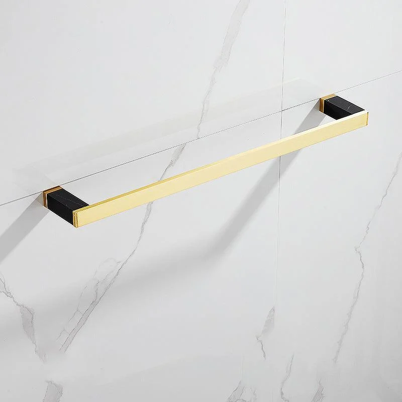 Metal and Marble Bathroom Minimalist Accessory as Individual or as a Set in Gold -Bathlova