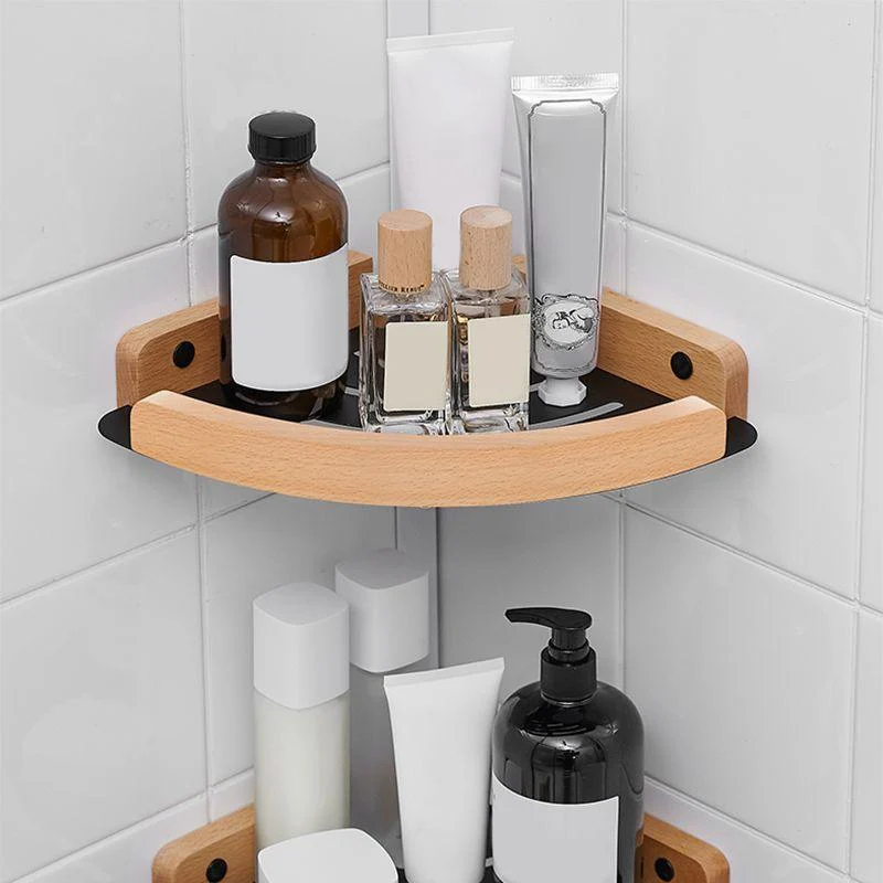 Metal and Wood Bathroom Accessory as Individual or as a Set in Black -Bathlova