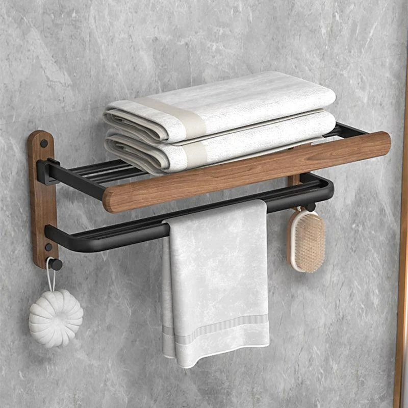 Metal and Wood Bathroom Accessory as Individual or as a Set without Punching -Bathlova