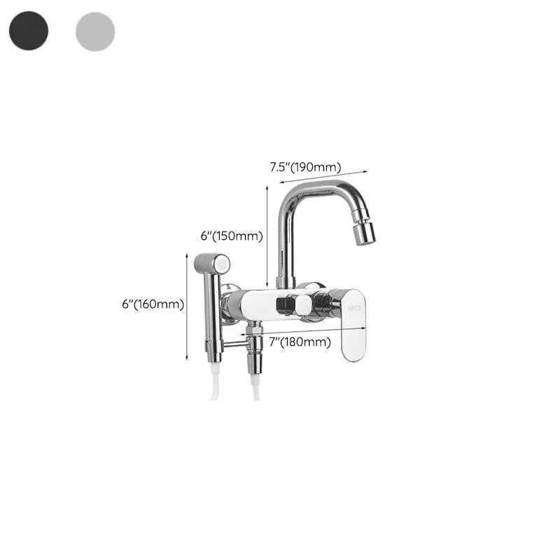 Metal Bath Tap Trim Contemporary Lever Handle Tub Tap Trim -Bathlova