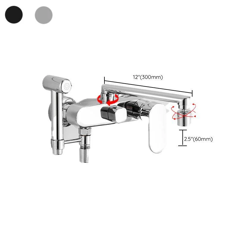 Metal Bath Tap Trim Contemporary Lever Handle Tub Tap Trim -Bathlova