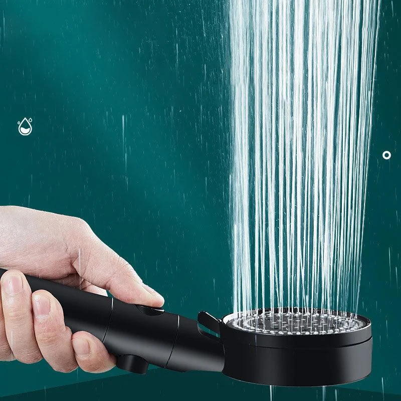 Metal Black Shower Head Self-Cleaning Standard Round Handheld Shower Heads -Bathlova