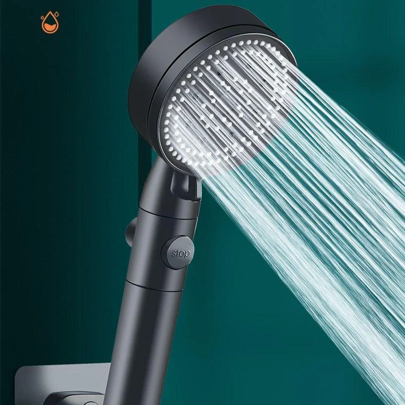 Metal Black Shower Head Self-Cleaning Standard Round Handheld Shower Heads -Bathlova