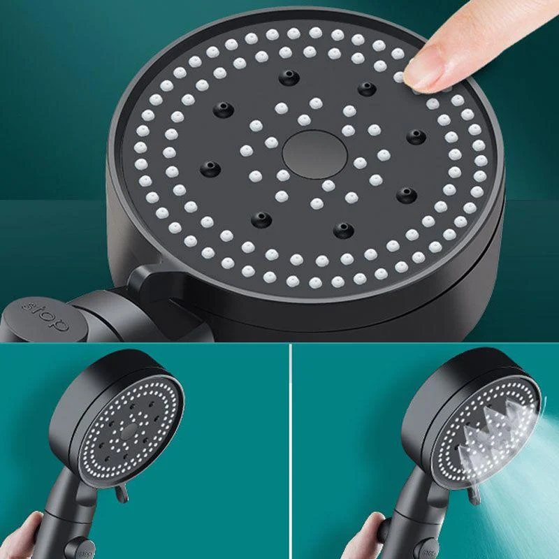 Metal Black Shower Head Self-Cleaning Standard Round Handheld Shower Heads -Bathlova