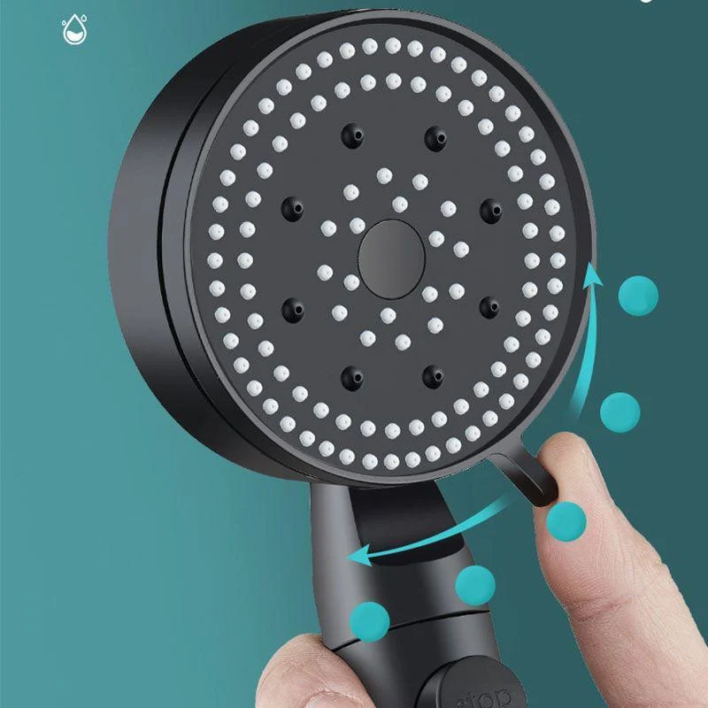 Metal Black Shower Head Self-Cleaning Standard Round Handheld Shower Heads -Bathlova