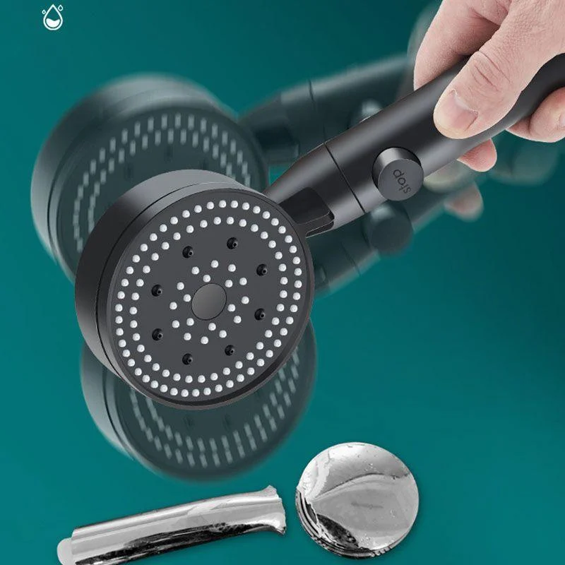 Metal Black Shower Head Self-Cleaning Standard Round Handheld Shower Heads -Bathlova