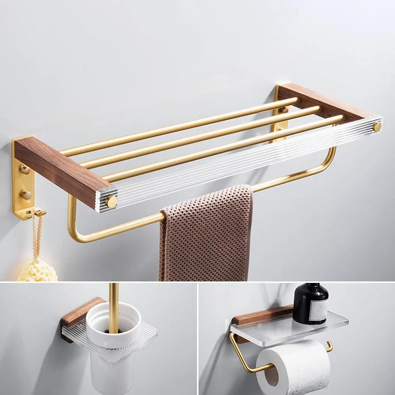 Metal Minimalist Bathroom Accessory as Individual or as a Set in Gold -Bathlova