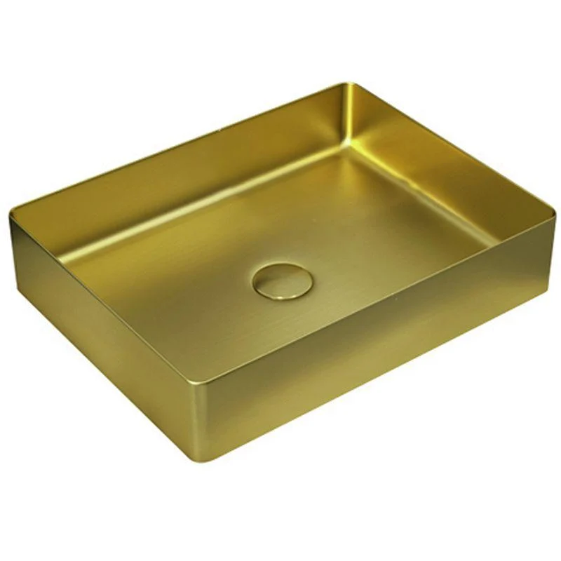 Metal Rectangular Bathroom Sink Modern Bathroom Sink with Tap -Bathlova