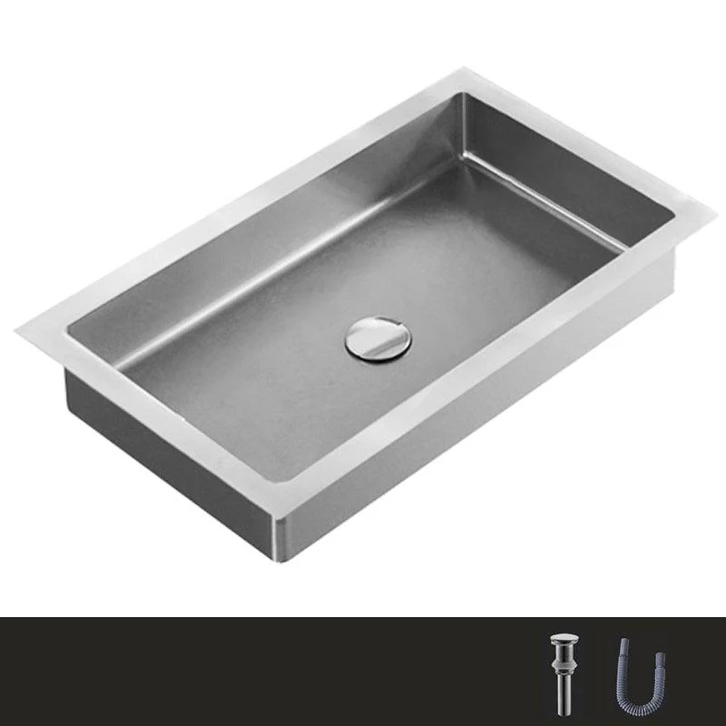 Metal Rectangular Bathroom Sink Modern Undermount Bathroom Sink -Bathlova