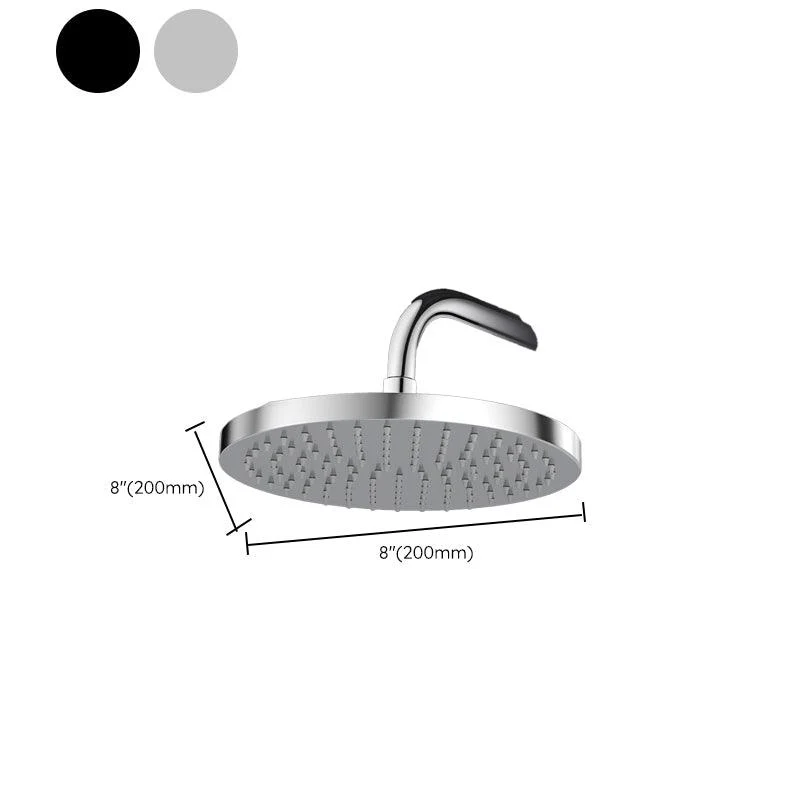 Metal Shower Combo Contemporary Fixed Shower Head with Round and Rectangular Shape -Bathlova