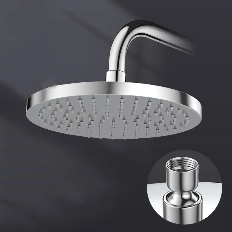 Metal Shower Combo Contemporary Fixed Shower Head with Round and Rectangular Shape -Bathlova