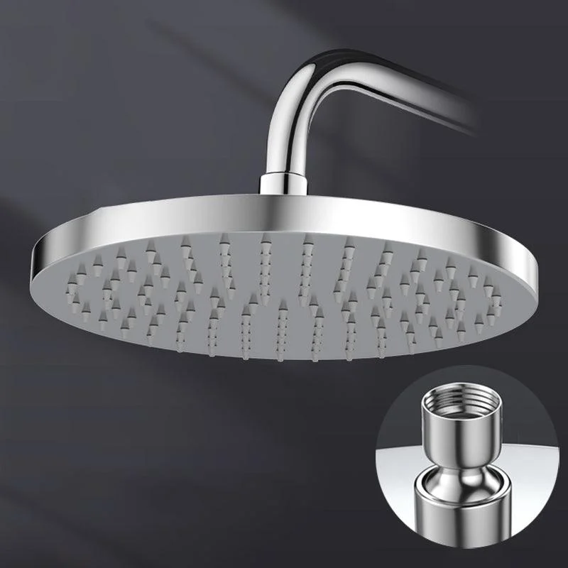 Metal Shower Combo Contemporary Fixed Shower Head with Round and Rectangular Shape -Bathlova