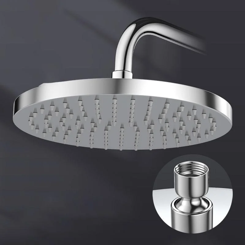 Metal Shower Combo Contemporary Fixed Shower Head with Round and Rectangular Shape -Bathlova