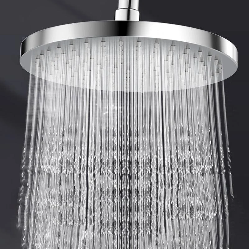 Metal Shower Combo Contemporary Fixed Shower Head with Round and Rectangular Shape -Bathlova