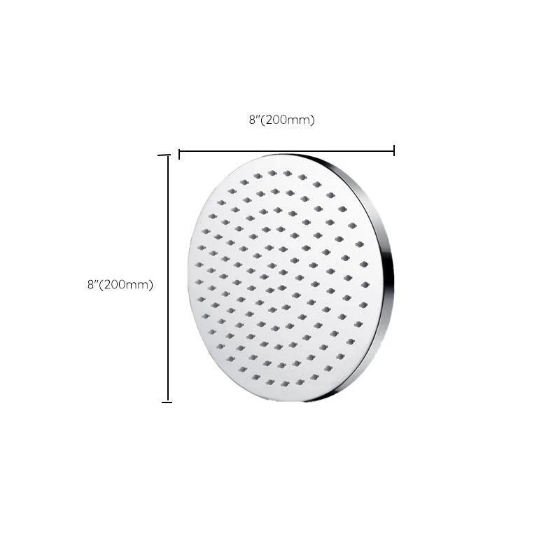 Metal Shower Head Combo Contemporary Round Fixed Shower Head for Bathroom -Bathlova