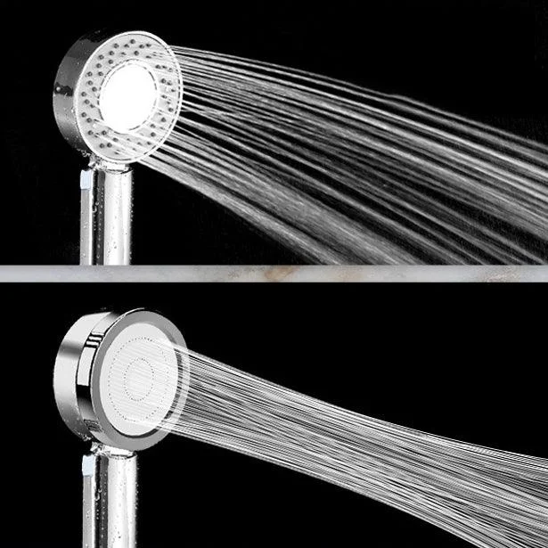 Metal Shower Heads Round Handheld Adjustable Shower Heads with Self-Cleaning -Bathlova