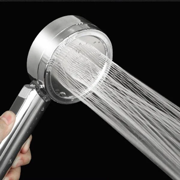 Metal Shower Heads Round Handheld Adjustable Shower Heads with Self-Cleaning -Bathlova