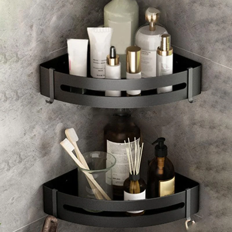 Metal Silver Bathroom Accessory Set Modern 1/2/3 - Piece Bath Shelf Anti-rust -Bathlova