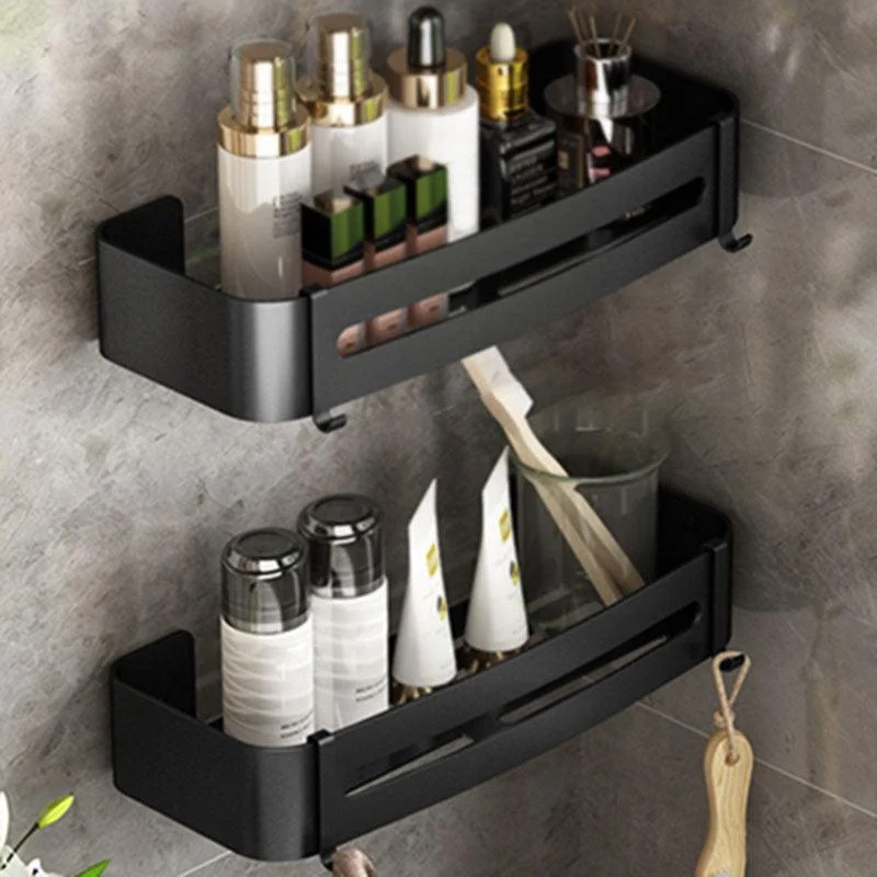 Metal Silver Bathroom Accessory Set Modern 1/2/3 - Piece Bath Shelf Anti-rust -Bathlova