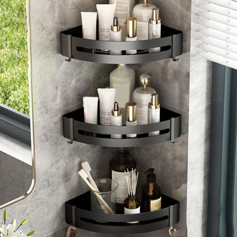 Metal Silver Bathroom Accessory Set Modern 1/2/3 - Piece Bath Shelf Anti-rust -Bathlova