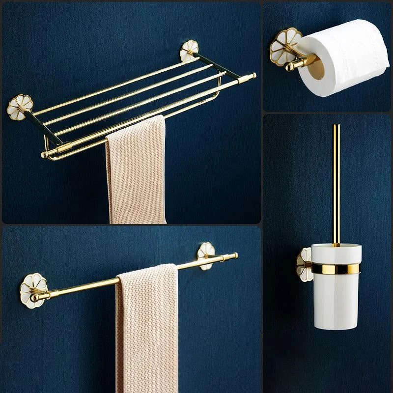 Metal Simple Bathroom Accessory as Individual or as a Set in Gold -Bathlova