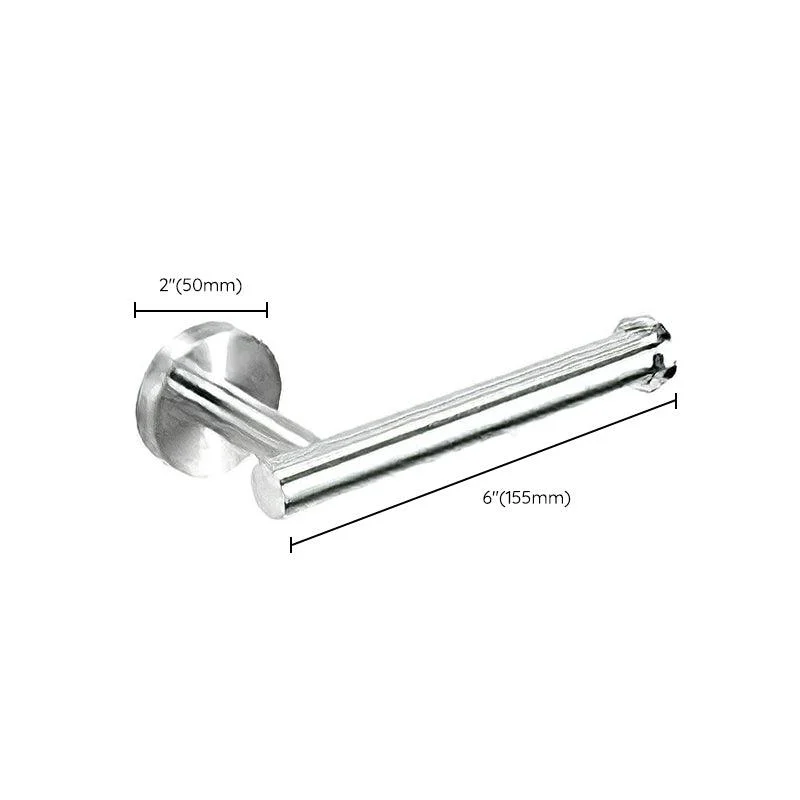 Metal Simple Bathroom Accessory as Individual or as a Set in Silver -Bathlova